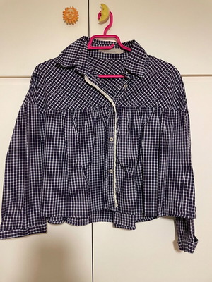 Crop καρό πουκάμισο Madame Shou Shou μέγεθος medium σαν καινούργιο