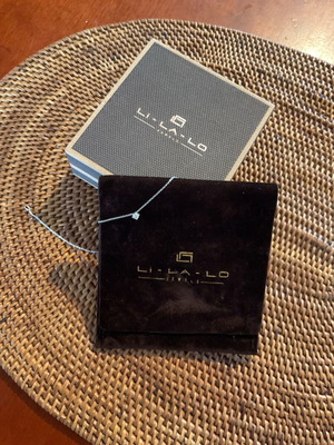 Li-La-Lo necklace white gold 18 carat with 0.10 carat diamond new