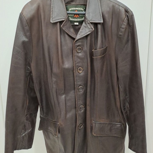 Tough Riders men's leather jacket used, brown, size XL