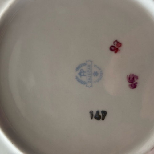 Antique porcelain tea serving set used, Former Yugoslavia