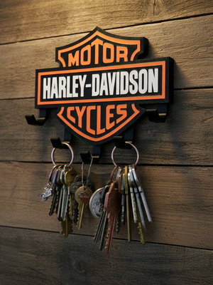 Harley Davidson keyholder new, black and orange