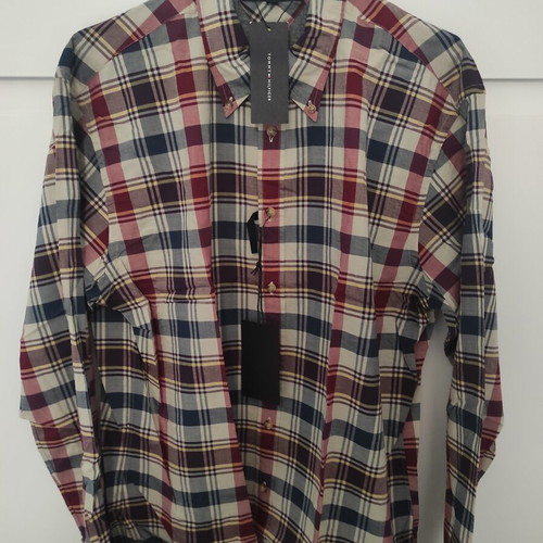 Tommy Hilfiger long-sleeve shirt XL new, blue-white-red