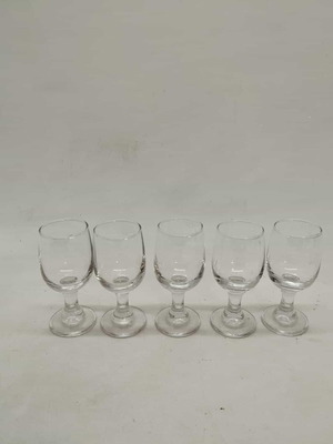 Σετ 5 γυάλινα ποτηράκια λικέρ μεταχειρισμένα, 10cm