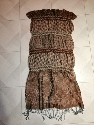 Brown printed scarf