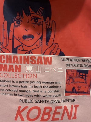 Anime Chainsaw Man pink hoodie new with Kobeni