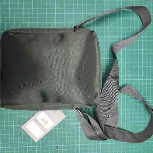Men's shoulder bag new with 3 zippers gray
