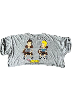 Beavis and Butt-Head 1994 MTV σπάνιο vintage crop top σαν καινούργιο, γκρι