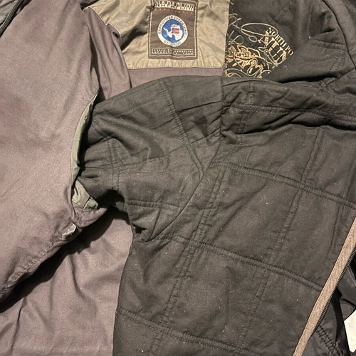 Napapijri 2-in-1 jacket used, black and gray