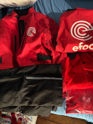 Efood clothes new unworn, jacket, vest, 2XL shirts, XL pants