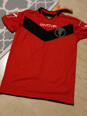 Givova sports shirt new, size XS, black-red