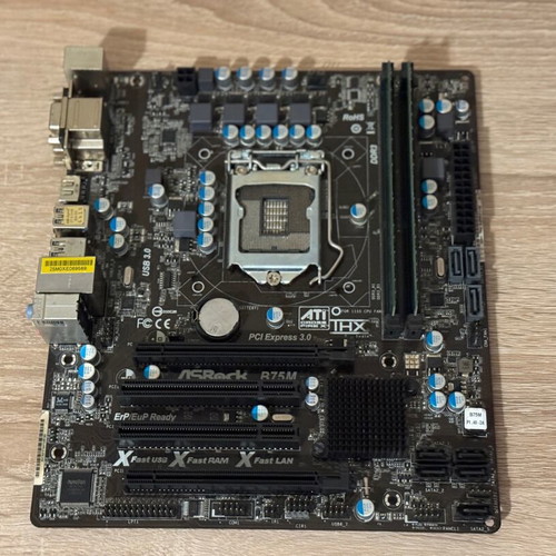 ASRock B75M motherboard with 4GB DDR3 RAM used, untested