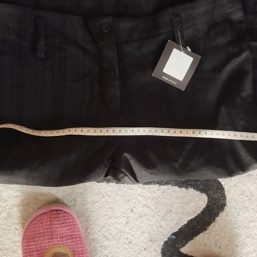 Fabric bell-bottom pants new, black, size L
