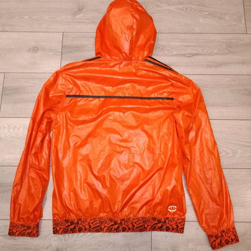 Adidas windbreaker orange size Medium like new
