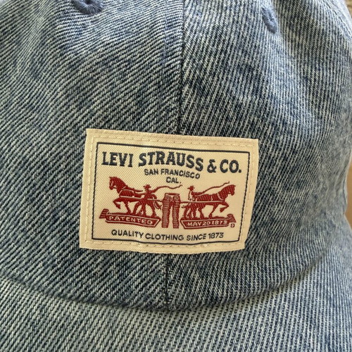 Levi's Denim Hat new, acid wash blue cotton