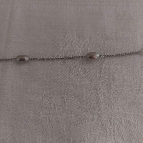 Bracelet from stainless steel like new, length 17+5 cm, silver