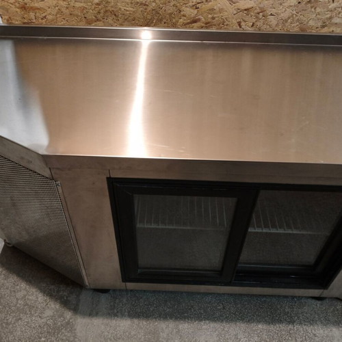 Professional inox refrigerator with counter like new