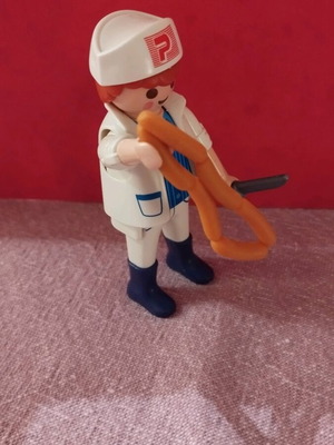 Playmobil Series 13 Butcher with Knife and Sausages like new