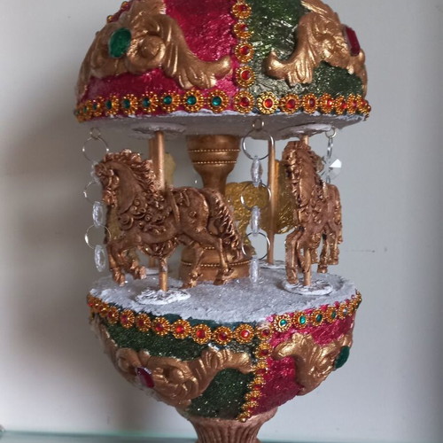 Christmas carousel new with polystyrene ball 34×15 cm
