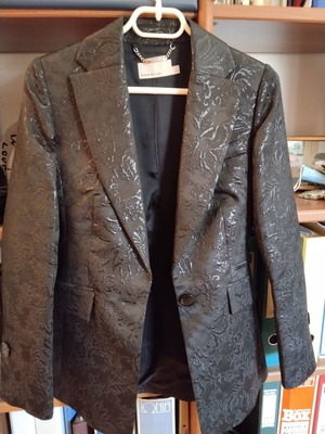 Karen Millen women's black brocade blazer, size 38