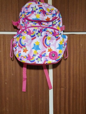 Children's backpack like new, pink multicolor