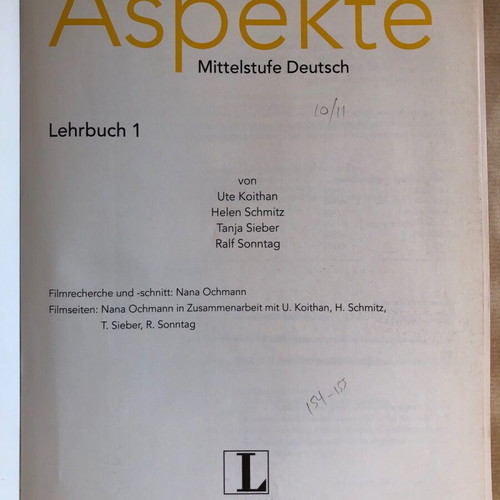 Aspekte coursebook used, level B1+ German language