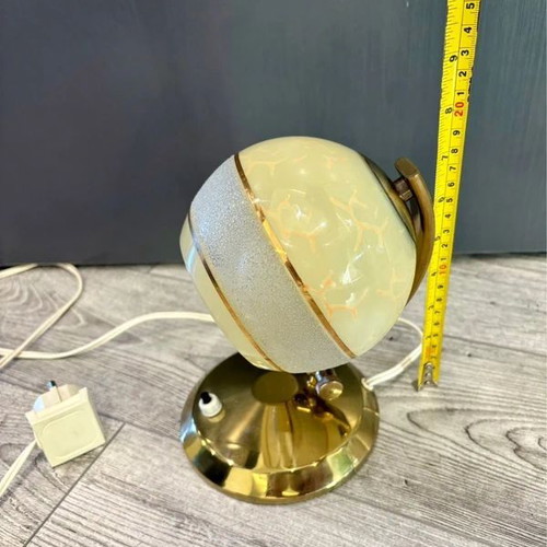 Λάμπα σατινέ γυάλινη mid century eye ball μεταχειρισμένη