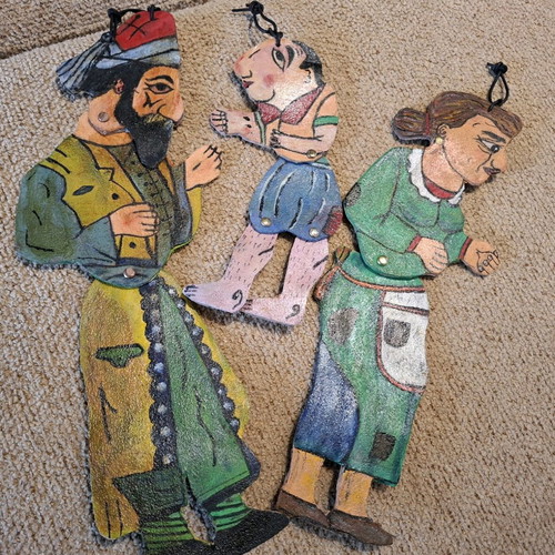 Karagiozis leather figure set like new