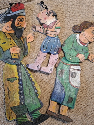 Karagiozis leather figure set like new