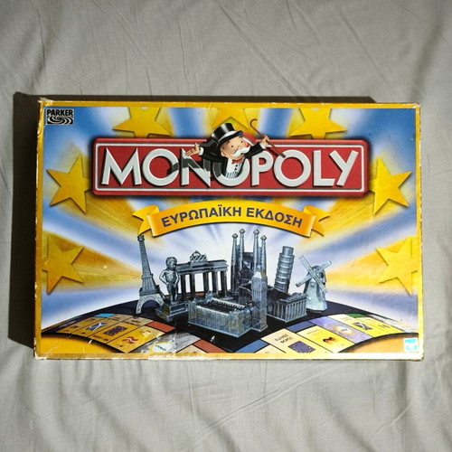 Monopoly European Edition board game Parker Hasbro