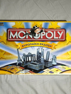 Monopoly European Edition board game Parker Hasbro