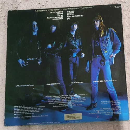 Anvil Metal on Metal vinyl like new