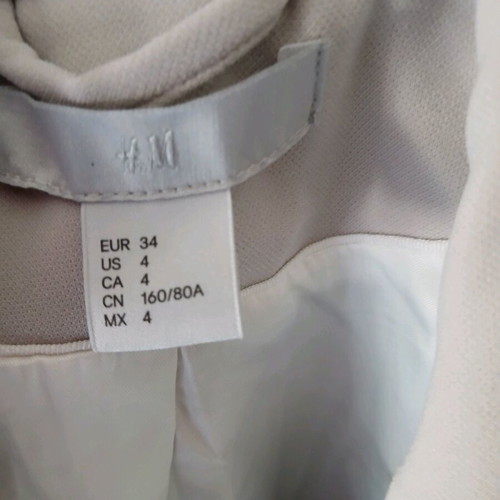 H&M trench coat used gray beige XS