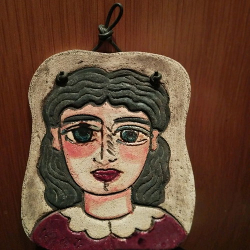 Ceramic used old folklore decoration