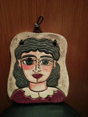 Ceramic used old folklore decoration