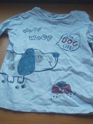 Children's Long-Sleeve T-Shirt like new, size 92 cm, white