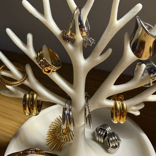 Jewelry Stand 3D Printed white, new
