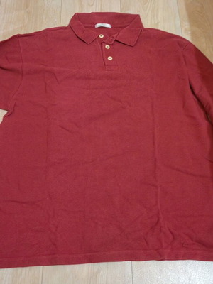 Marks & Spencer ανδρική μακρυμάνικη μπλούζα τύπου polo XL κόκκινη σαν καινούργιο