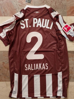St. Pauli Manolis Saliakas Jersey XL New Official Replica