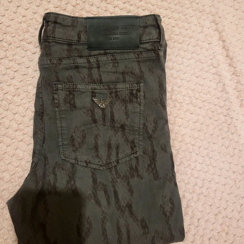Armani Jeans women's medium black-gray elastic straight leg used like new