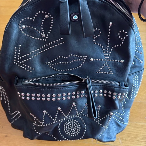 Anna Maria Mazaraki black backpack used with studs