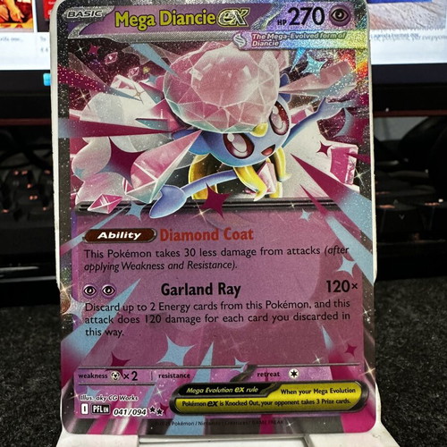 Pokemon Mega Diancie ex card near mint from Phantasmal Flames set