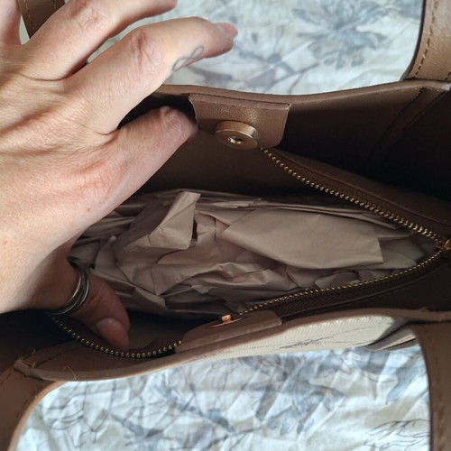 Women's crossbody bag, beige, brand new with tag