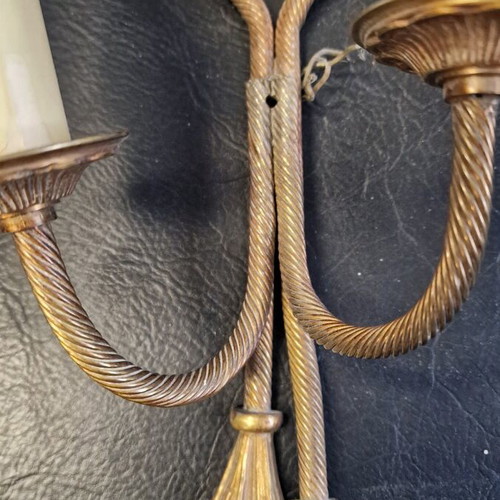 Bronze wall light antique vintage used