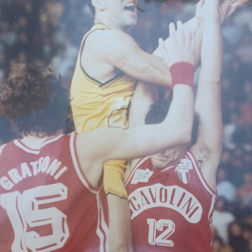 Nikos Galis Basketball Photo used, Aris vs Scavolini 90s