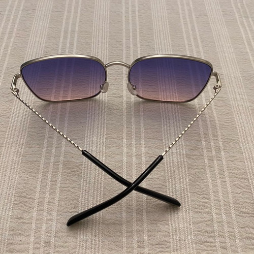 Maxair MA 20119 women's sunglasses new, silver with blue lenses