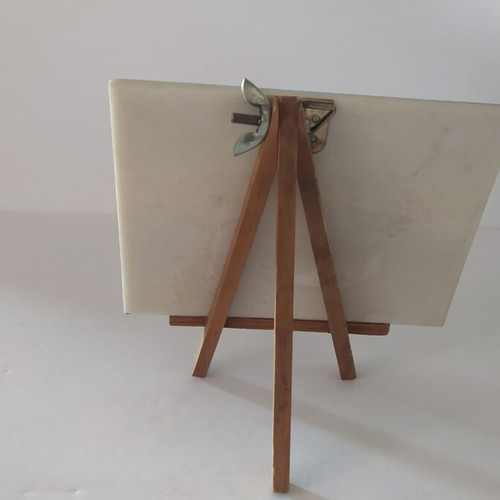 Rhodes souvenir ceramic relief with stand