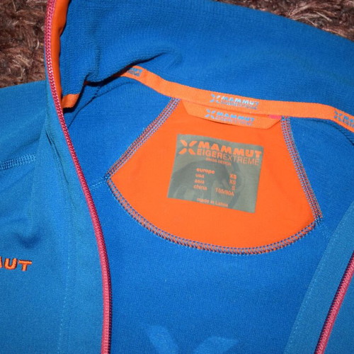 Mammut Eiger Extreme Hoody fleece women size XS used, blue and orange