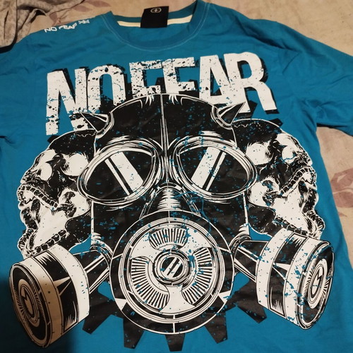 No Fear T-shirt new, size small fits medium-large, blue