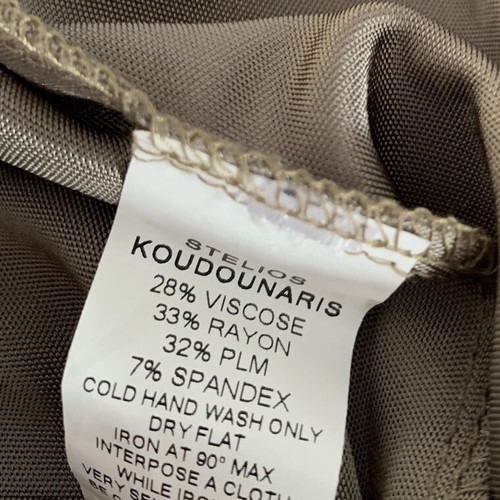 Stelios Koudounaris jersey wide-leg pants, olive color, size S