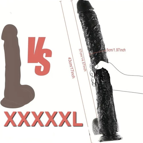 Dildo XXXXL new, 44cm length, 5cm width, realistic black